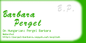 barbara pergel business card